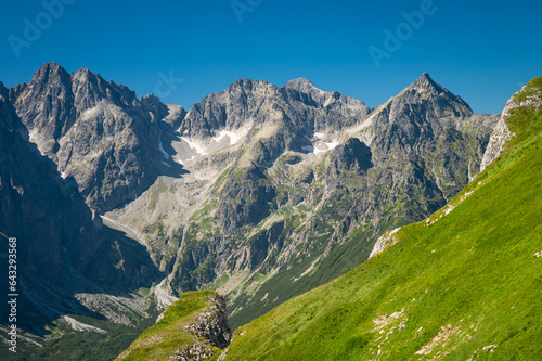 High Tatras green summer landscape. View from the East