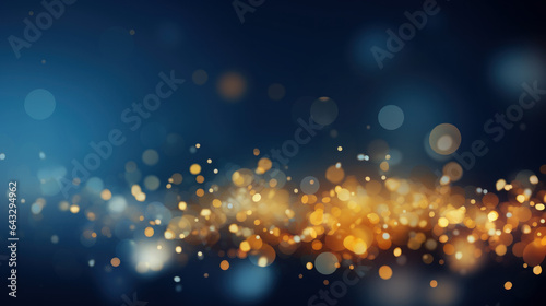 abstract bokeh background blue and gold