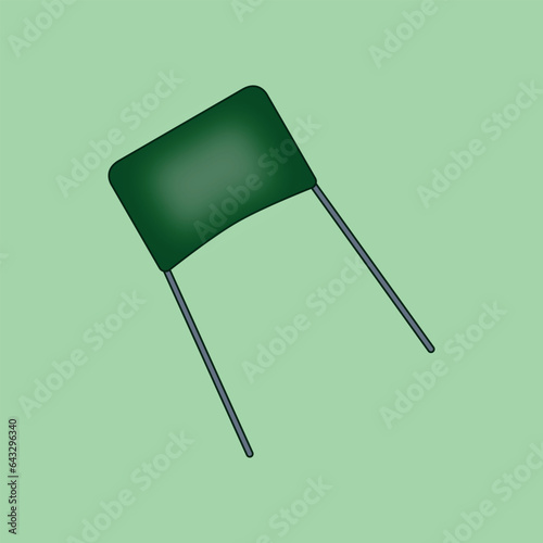 Mylar Capacitor Isolated Vector