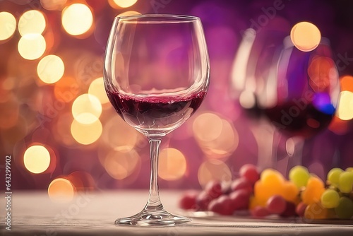 wine glass with colorful grapes on wooden table, blurred backgroundwine glass with colorful grapes on wooden table, blurred backgroundred wine on a wooden table with blurred background