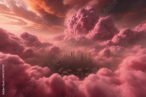 3 d cg rendering of cloud3 d cg rendering of cloudabstract background of colorful city