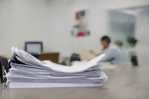 office workplace with documents and papers on table backgroundoffice workplace with documents and papers on table backgroundbusiness documents on the table photo