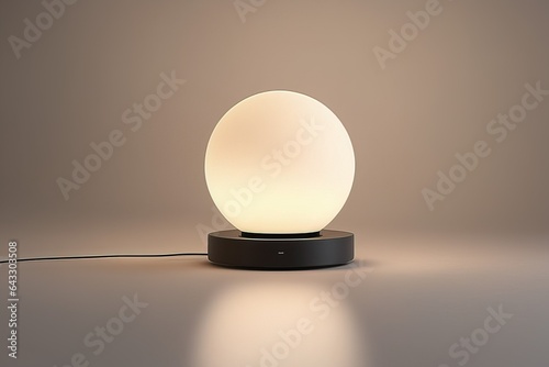 modern interior design with lamp and white backgroundmodern interior design with lamp and white background3 d render of a white round lamp