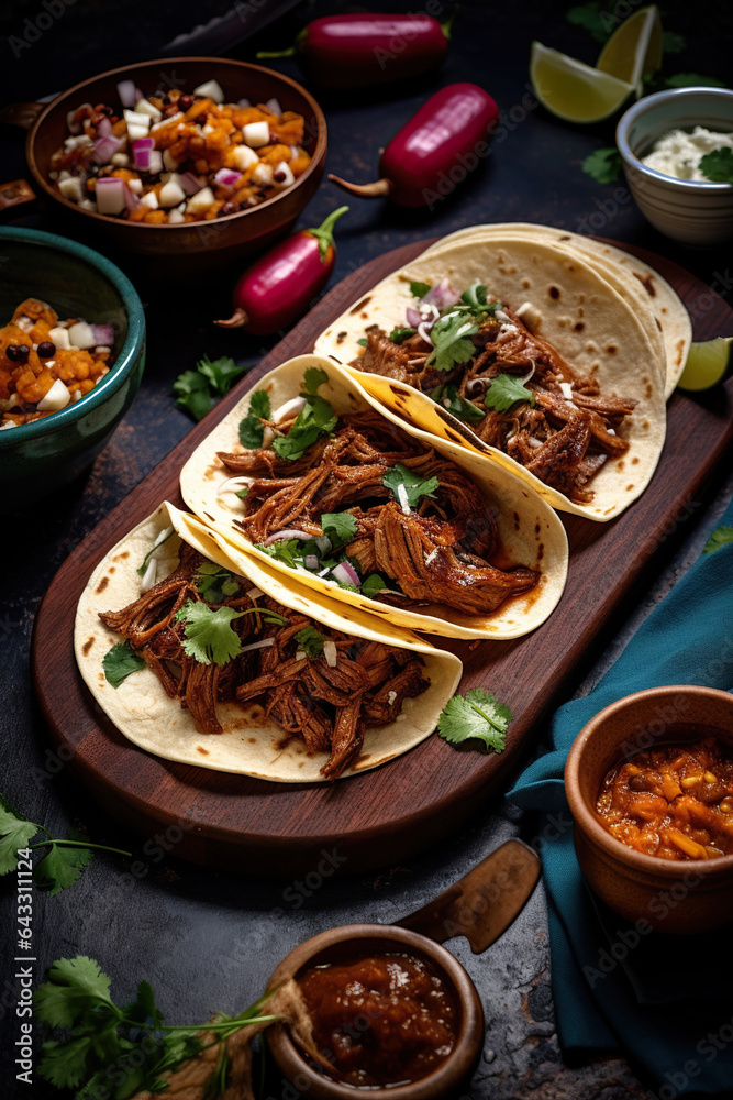 Home made birria tacos, concept of Mexican cuisine Home made birria tacos, concept of Mexican cuisine