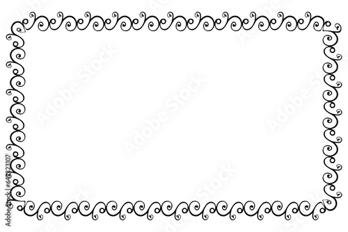 simple seamless vector gold golden rectangle hand draw sketch floral border 