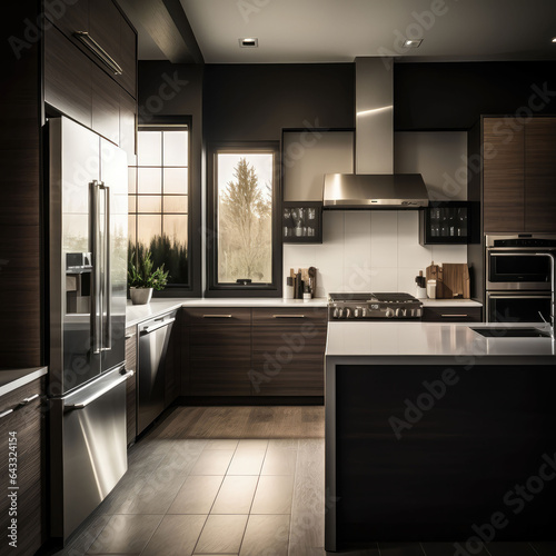 Exquisite kitchen with modern decoration style  AI generated