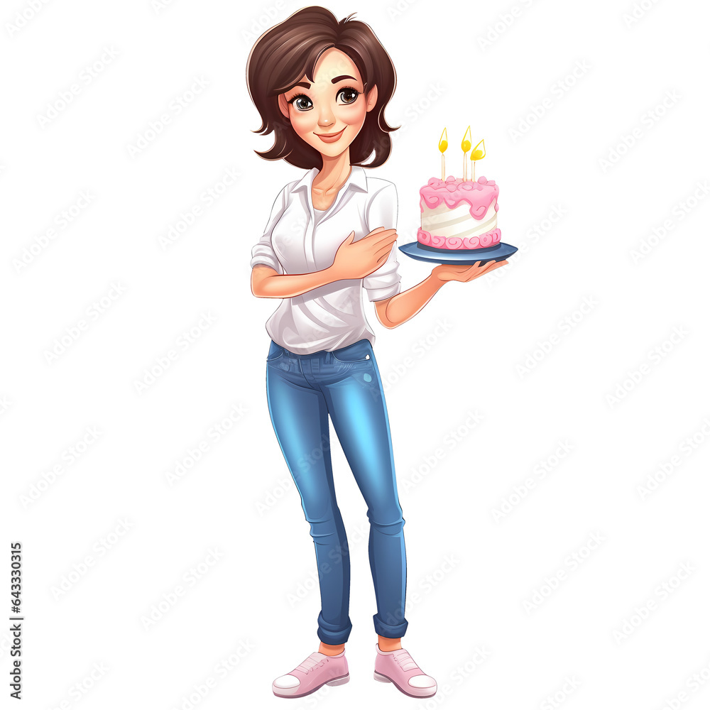 Cute Happy Birthday Mom Clipart Illustration Cute Happy Birthday Mom Clipart Illustration
