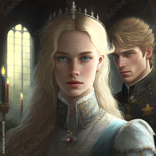 portrait of a couple in a style