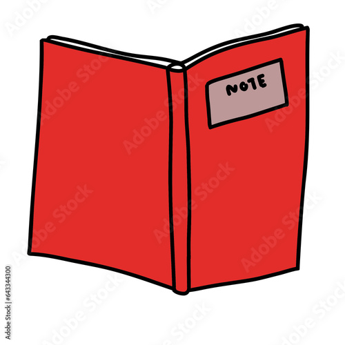 red book isolated on white