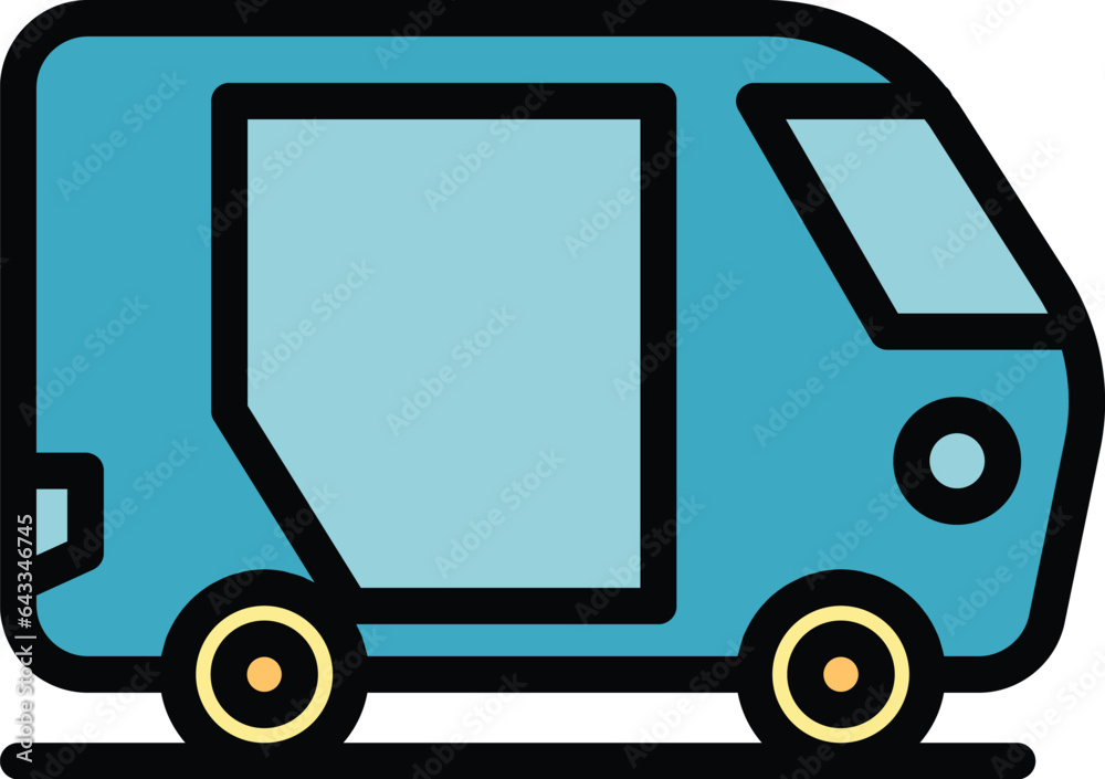 Tuk trishaw icon outline vector. Old bike. Asia cyclo color flat Tuk trishaw icon outline vector. Old bike. Asia cyclo color flat