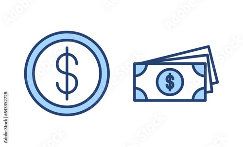 Money icon vector. Money sign and symbol