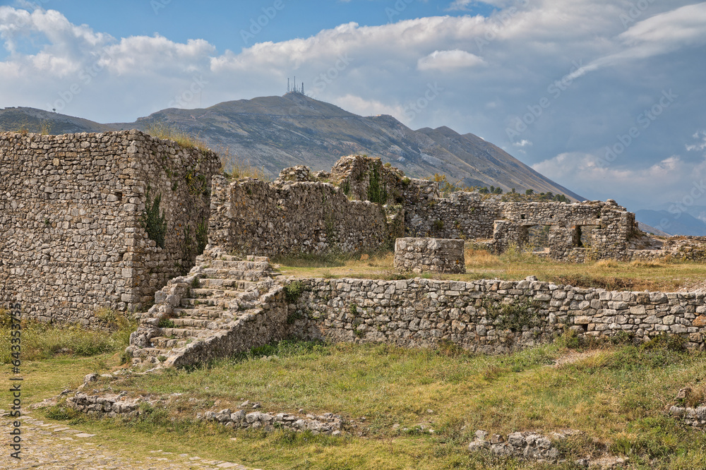 Ruins and Steps at Medieval Rosafa Castle in Shkoder