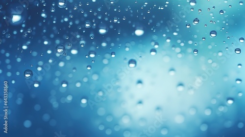 water drops on glass background