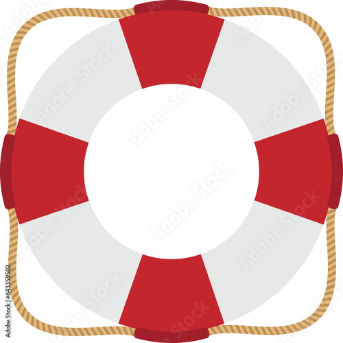 Life preserver illustration. Boat life saver design.