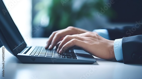 close up of a person typing on a computer