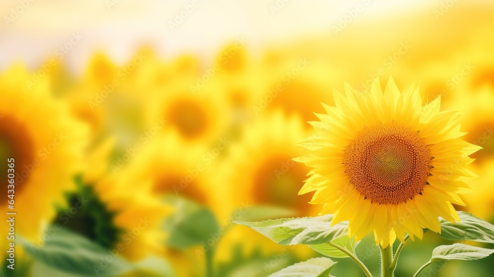 Obraz premium sunflower field in summer