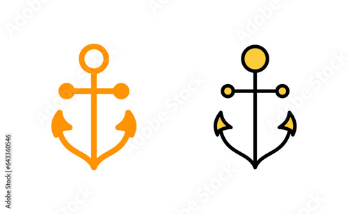 Anchor icon set for web and mobile app. Anchor sign and symbol. Anchor marine icon.
