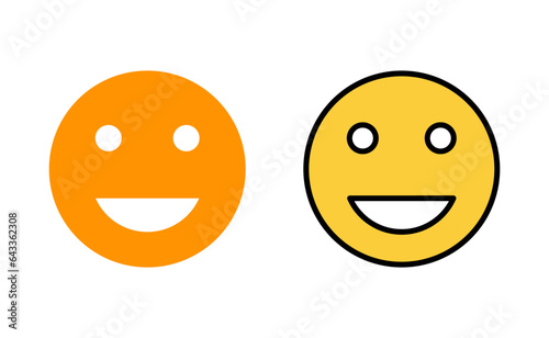 smile icon set for web and mobile app. smile emoticon icon. feedback sign and symbol