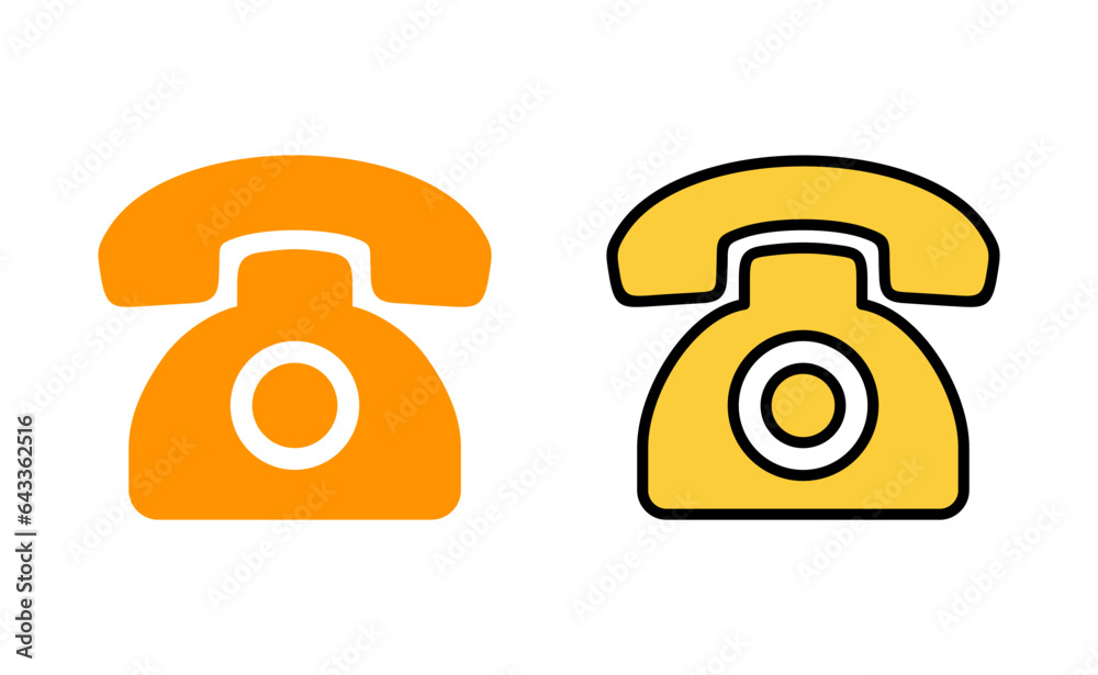 Telephone icon set for web and mobile app. phone sign and symbol Telephone icon set for web and mobile app. phone sign and symbol