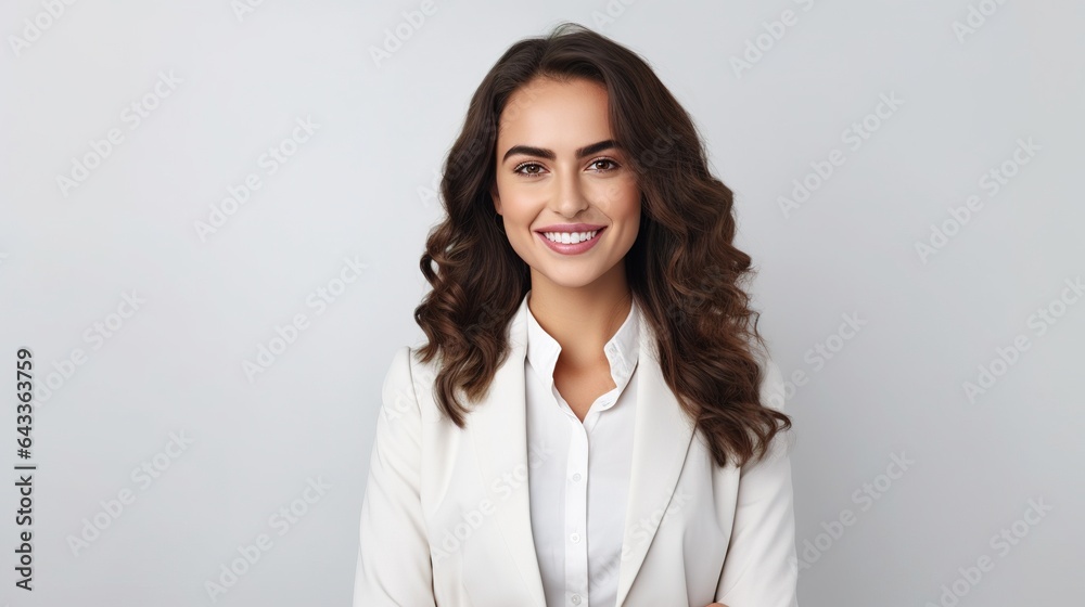young businesswoman on white background young businesswoman on white background