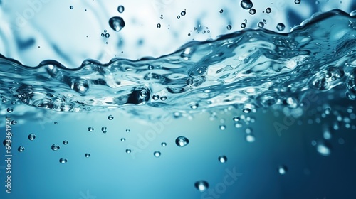 water splash in blue. generative ai