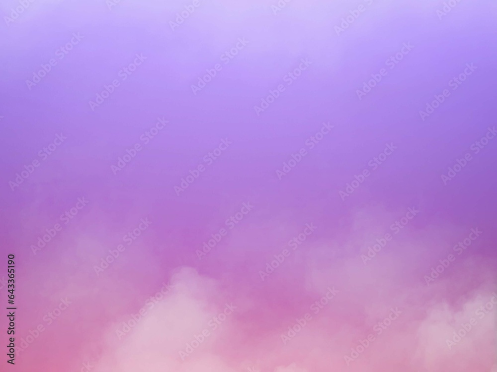 The background of the sky with natural clouds on the gentle twilight atmosphere with pastel rainbow gradations blends pink, purple and blue like subtle, and the faded white mist blur adds soft.