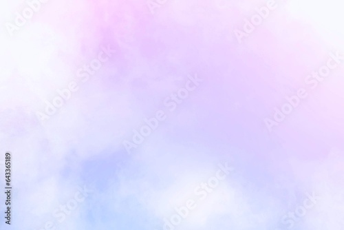 The background of the sky with natural clouds on the gentle twilight atmosphere with pastel rainbow gradations blends pink, purple and blue like subtle, and the faded white mist blur adds soft.