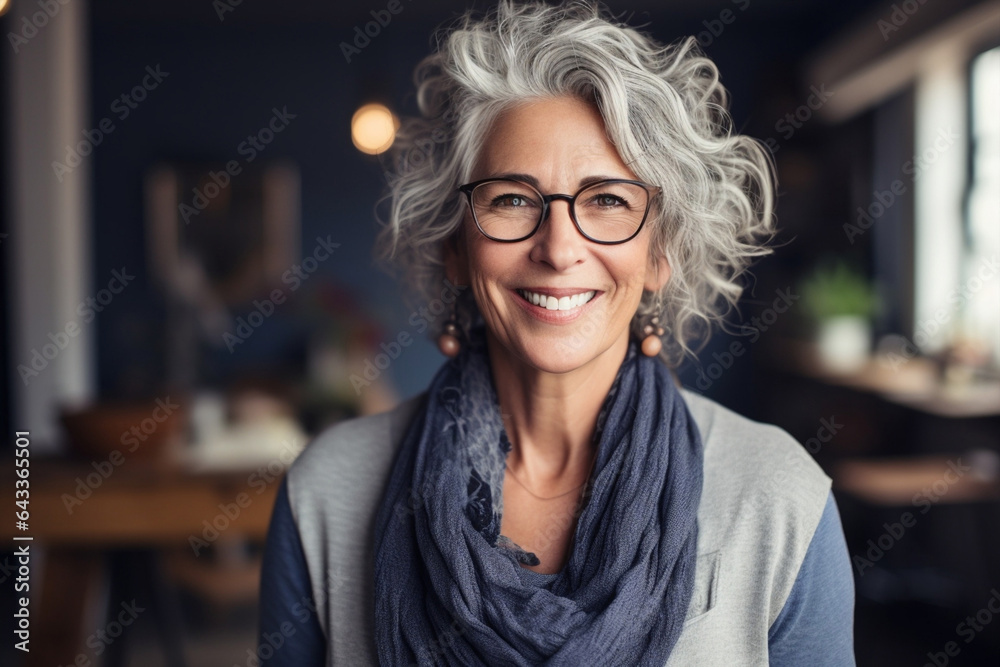 Smile woman person mature lady senior happy aged female adult caucasian portrait