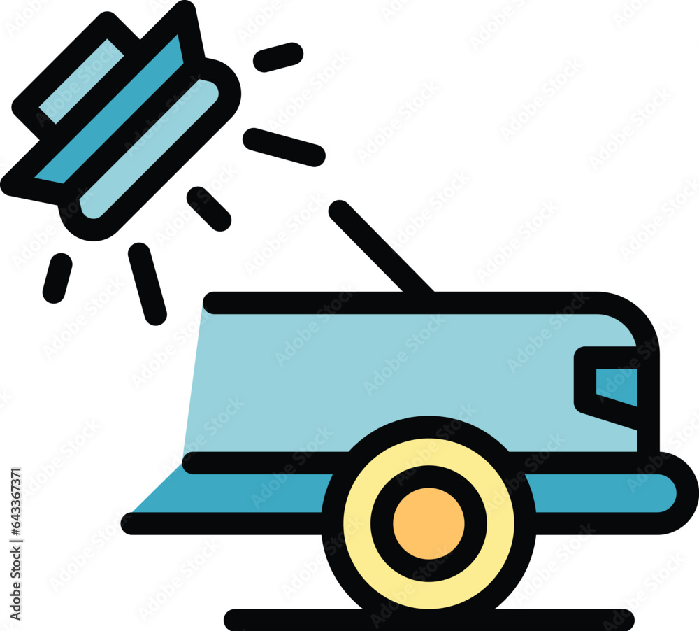 Pressure cleaning icon outline vector. Car wash. Clean foam color flat Pressure cleaning icon outline vector. Car wash. Clean foam color flat