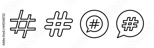 Hashtag icon vector. hashtag simbols