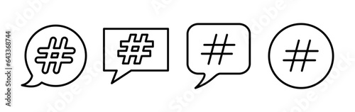 Hashtag icon vector. hashtag simbols