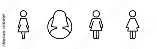 Female icon vector. toilet icon. restroom sign. gender