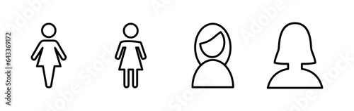 Female icon vector. toilet icon. restroom sign. gender