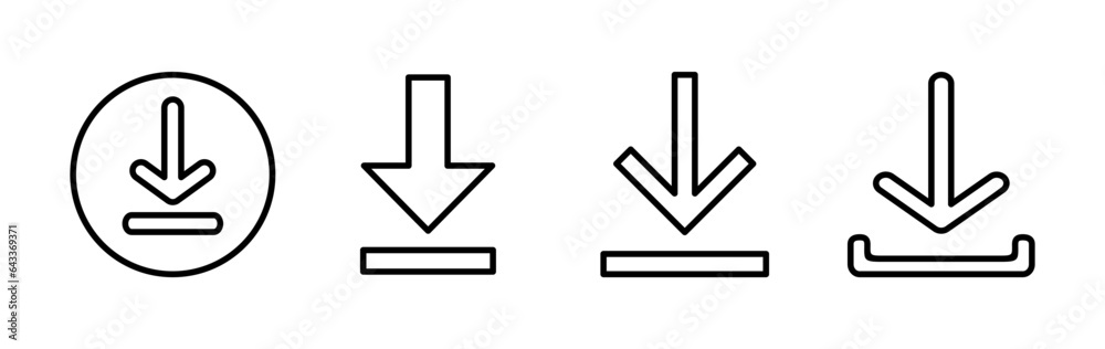 Download icon vector. Downloading vector icon