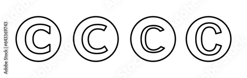 Copyright icon vector. copyright symbol