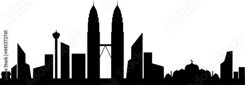 Malaysia Independence day, Kuala Lumpur city skyline silhouette  photo