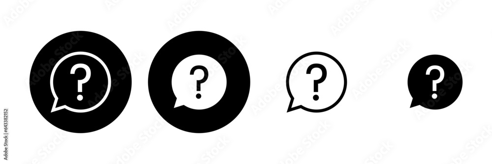 Question icon set. question mark icon vector. Question icon set. question mark icon vector.