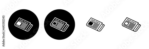 Newspaper icon set. news paper vector sign