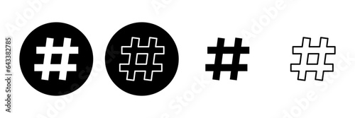 Hashtag icon set. hashtag symbol