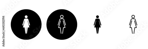 Female icon set. woman icon vector