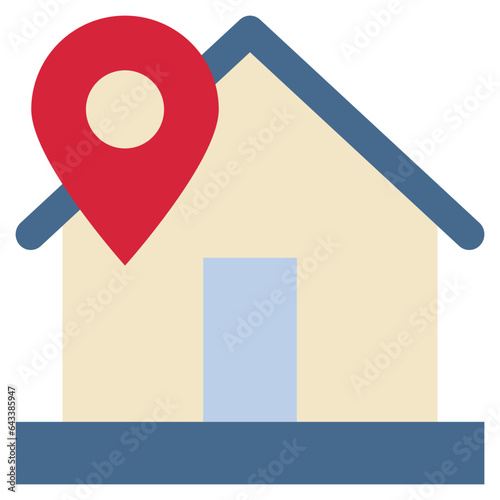 home gps address delivery services flat style