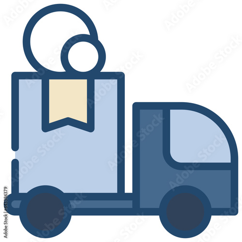 delivery gift truck services filled outline