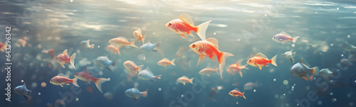 Fishes underwater banner © kramynina