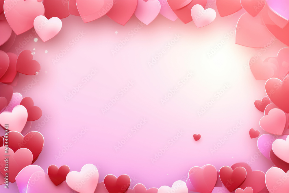 Pink frame Heart background