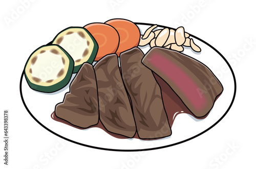 フィレステーキ　イラスト