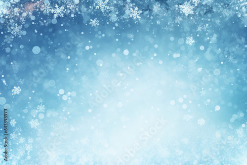 Christmas snowflakes blue background