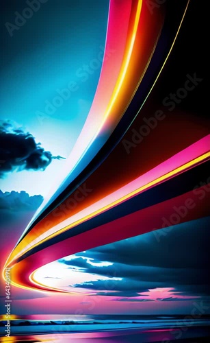 abstract rainbow wave background