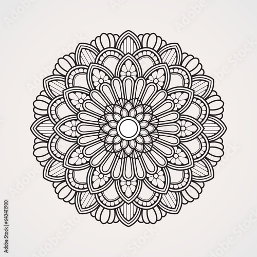 Canvas Print Traditional mandala floral ornament pattern