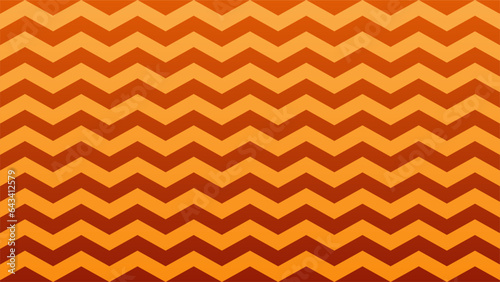 Autumn pattern vector illustration. Diagonal zigzag stripe pattern with gradient fall color. Fall season pattern for background, texture, decoration or wrapping. Zigzag texture with brown and orange