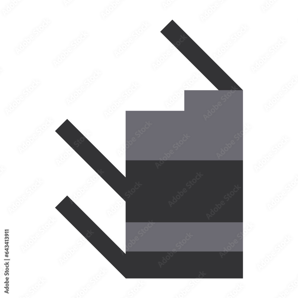 Obraz premium icon machine 3d printer in flat color style